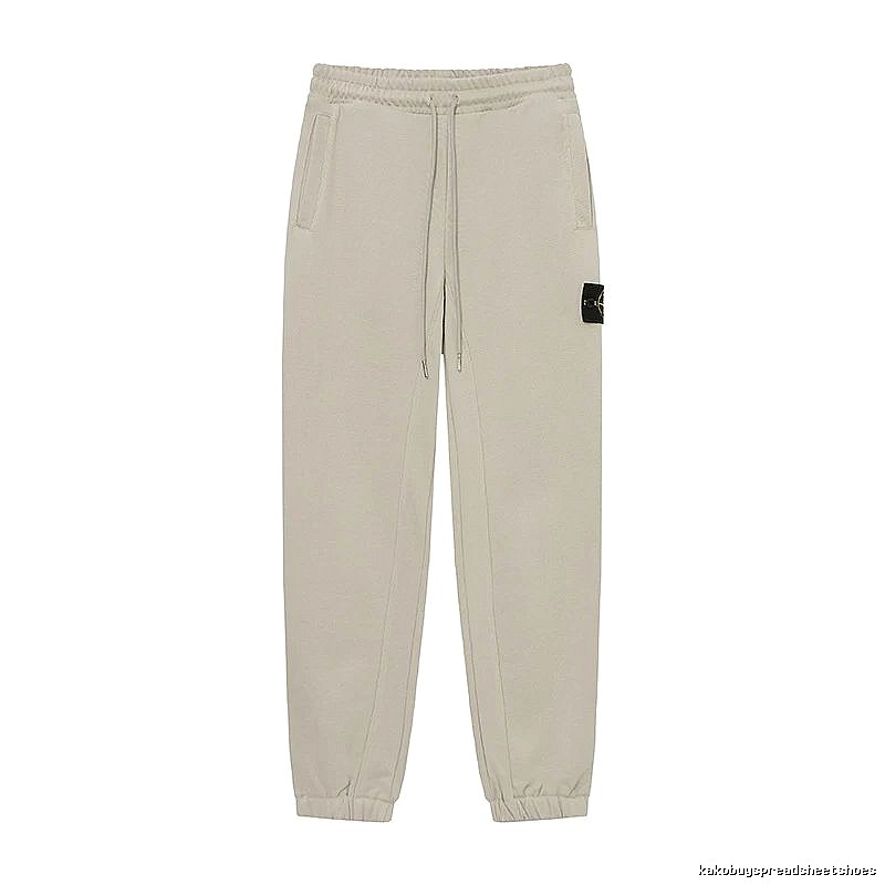 Stone Island Classic Casual Light Khaki Cuffed Jogger Sweatpants