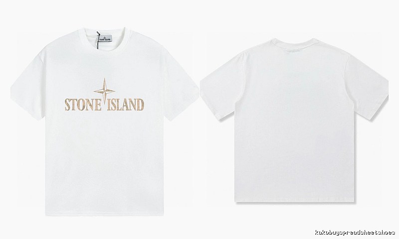Stone Island Classic Street Style White Short Sleeve T-Shirt