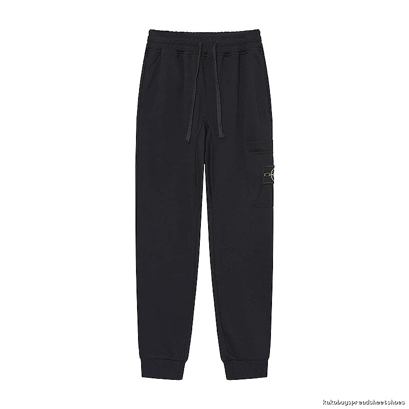 Stone Island Compass Series Street Style Black Sweatpants