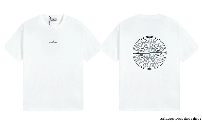 Stone Island Compass Series Street Style White T-Shirt