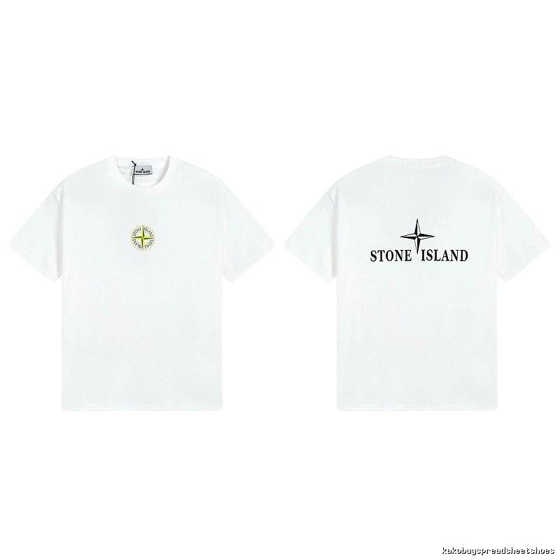 Stone Island Compass Series Street Style White T-Shirt