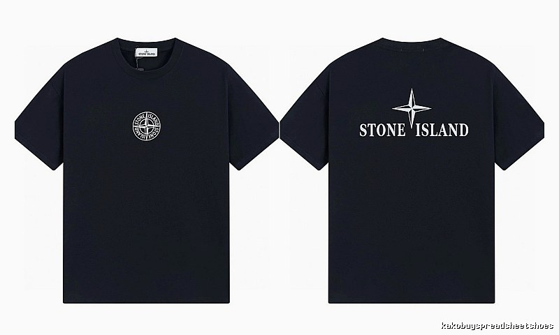 Stone Island Compass Street Style Black Short Sleeve T-shirt