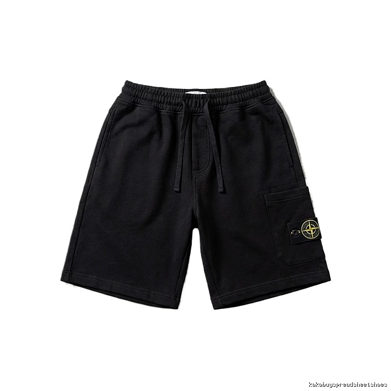 Stone Island functional style black shorts
