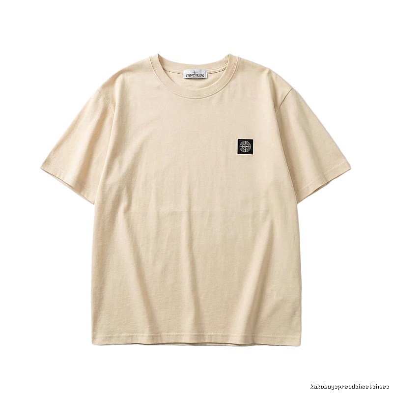 Stone Island minimalist style beige T-shirt