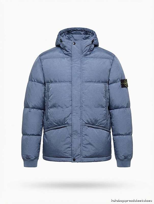 Stone Island series trendy brand light blue down jacket