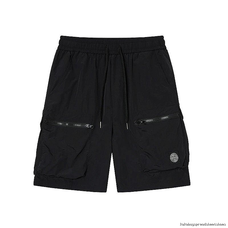 Stone Island Technical Workwear Style Black Shorts