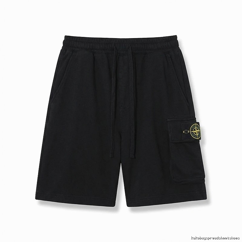 Stone Island work - style black shorts