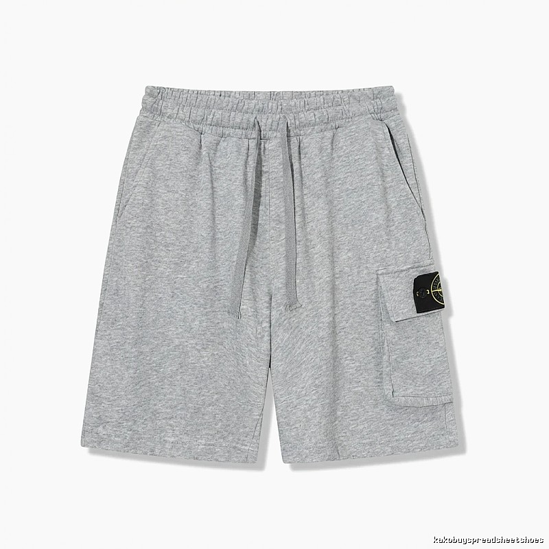Stone Island workwear style grey shorts