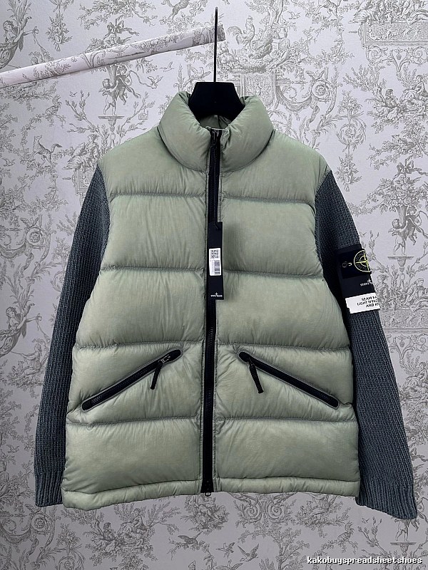 Stripe Striped Puffer Jacket with ThomBrowne Branding