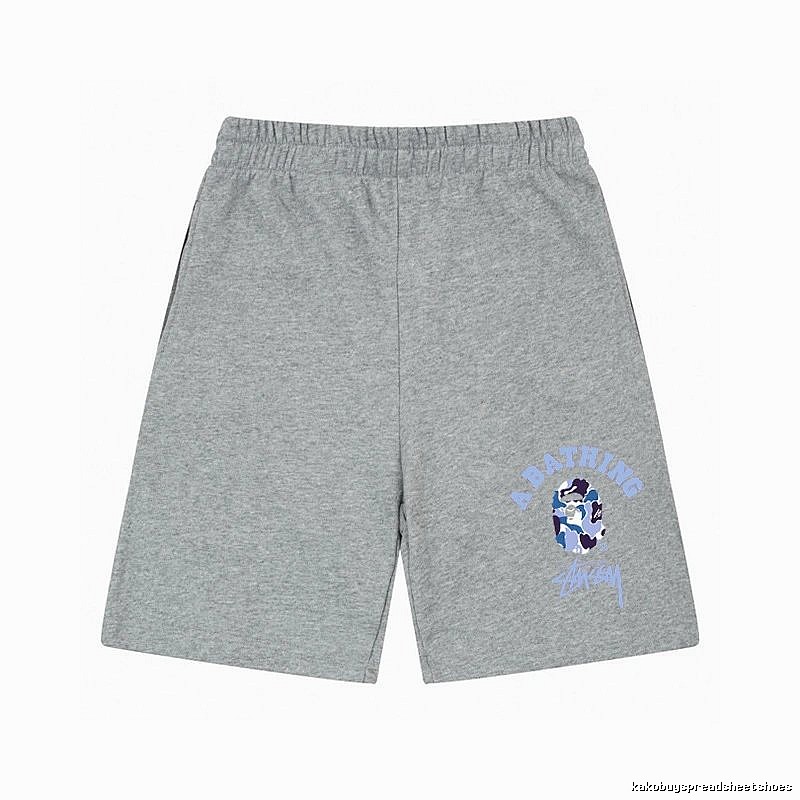 Stussy A Bathing Ape series grey shorts