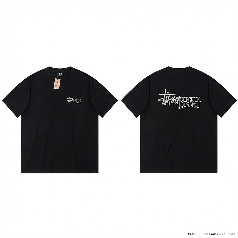 Stussy basic simple style black T-shirt