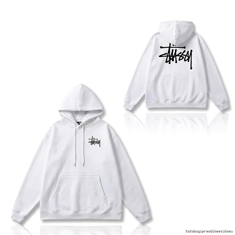 Stussy basic style simple white sweatshirt