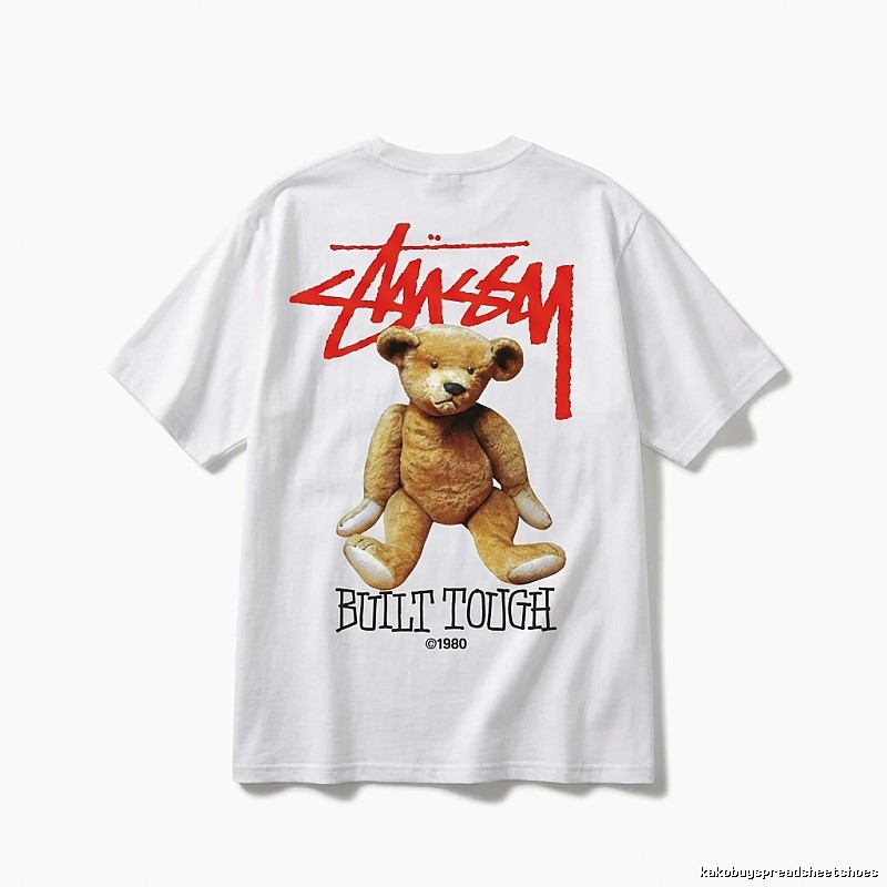 Stussy Bear Print White T-shirt