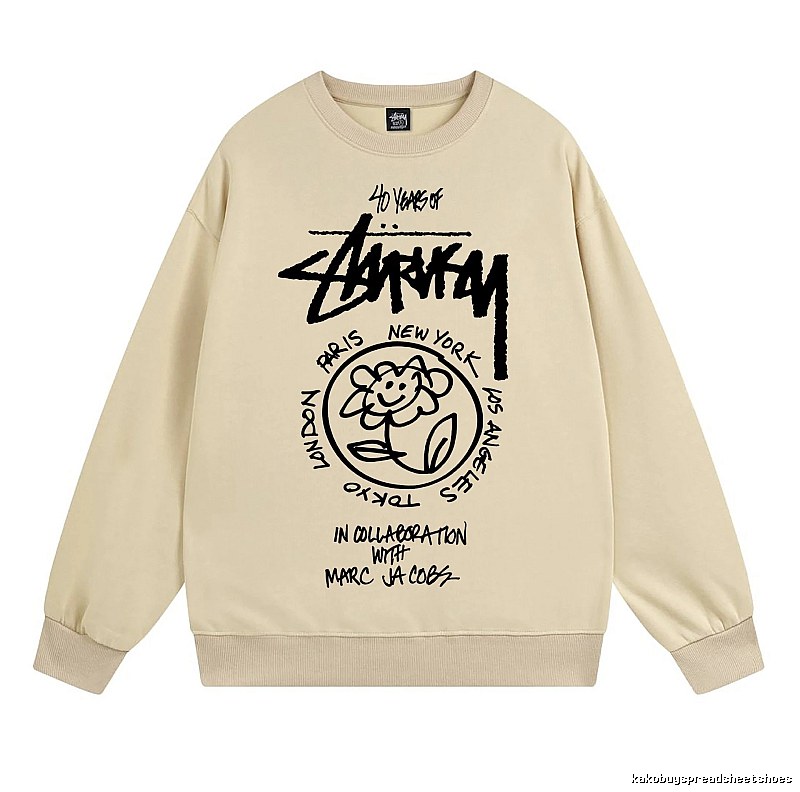 Stussy Beige Style 539 Graphic SweatShirt Travel Pack