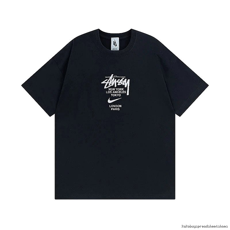 Stussy Black Spider Graphic T-Shirt Downtown Style Logo