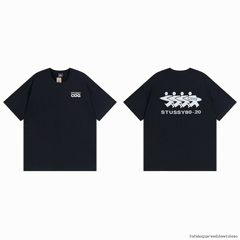 Stussy Black Spider Graphic T-Shirt Modern Fit Logo