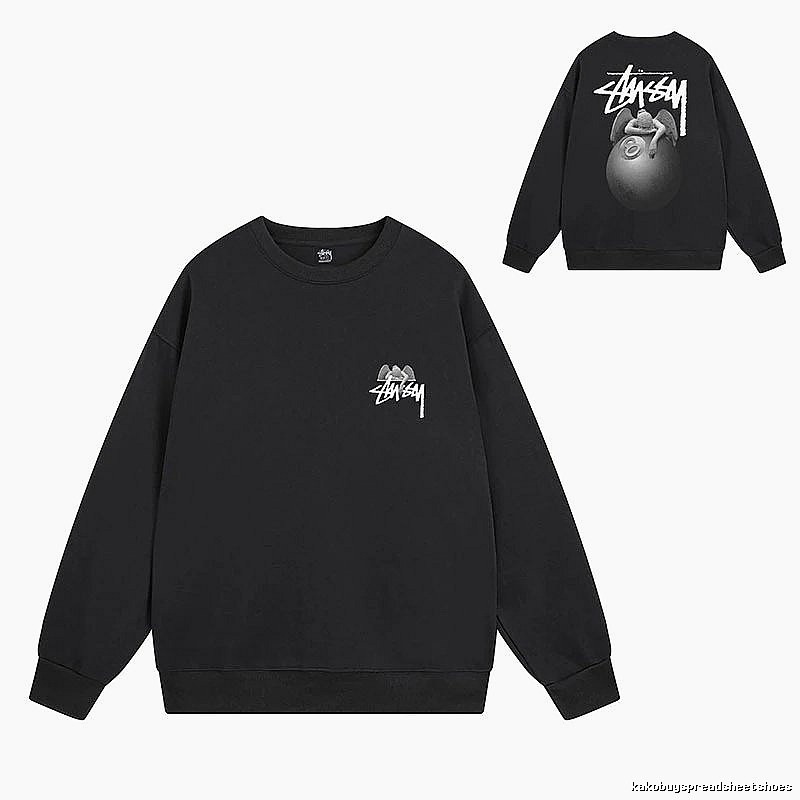 Stussy Black Style 538 Graphic SweatShirt Modern Fit