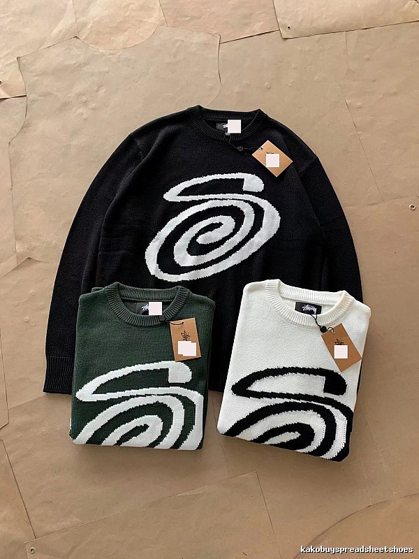Stussy Black Swirl Graphic SweatShirt Daily Styling