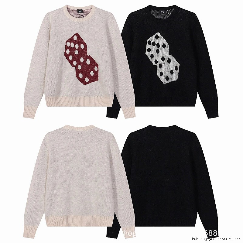 Stussy Black Swirl Graphic SweatShirt Logo Detail