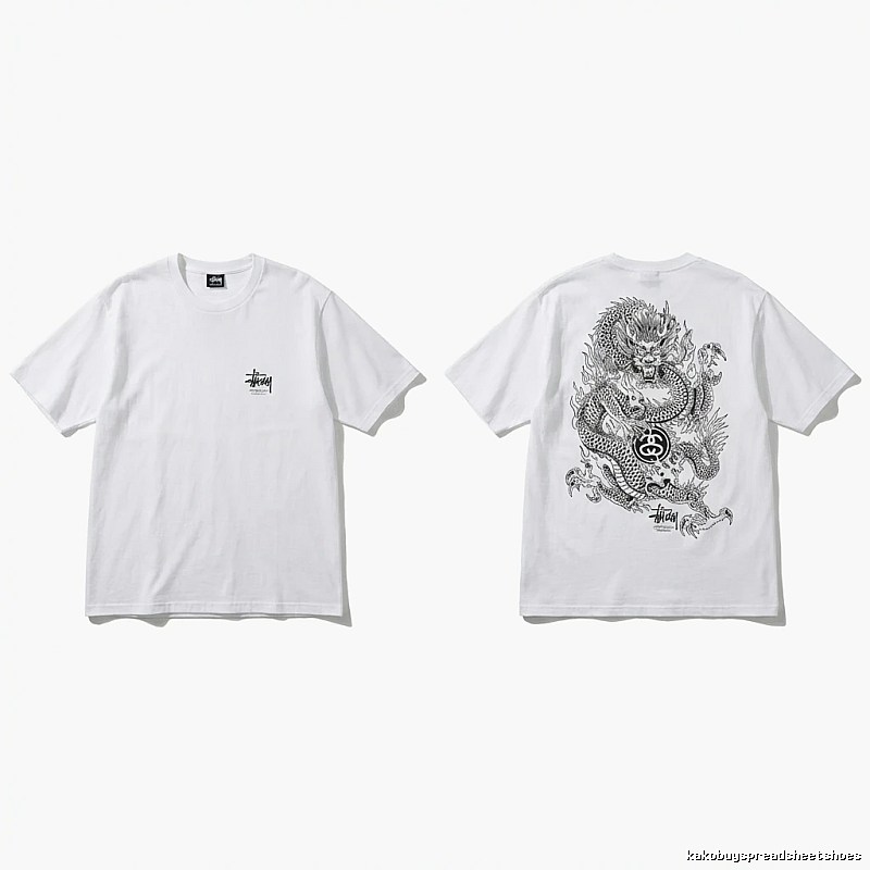 Stussy Chinese-style white T-shirt