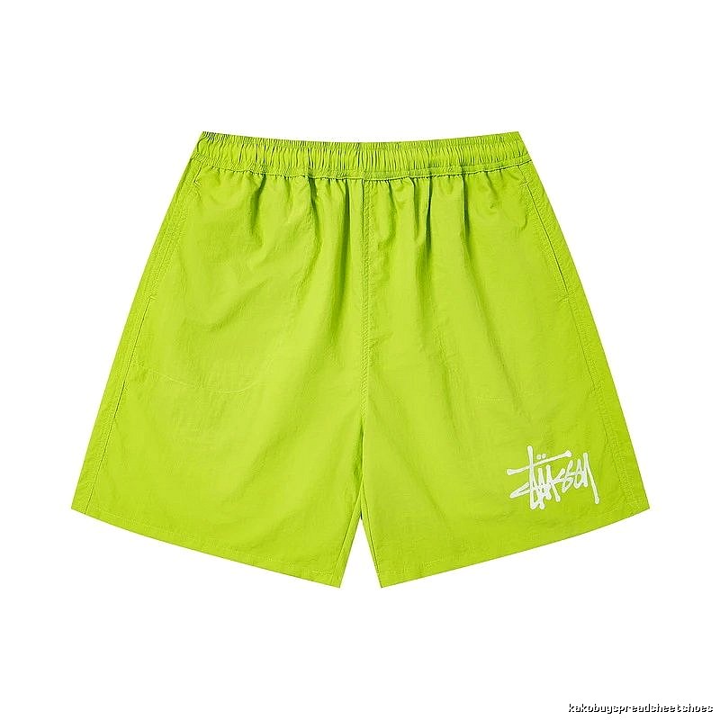 Stussy Classic Logo Street Style Fluorescent Green Shorts