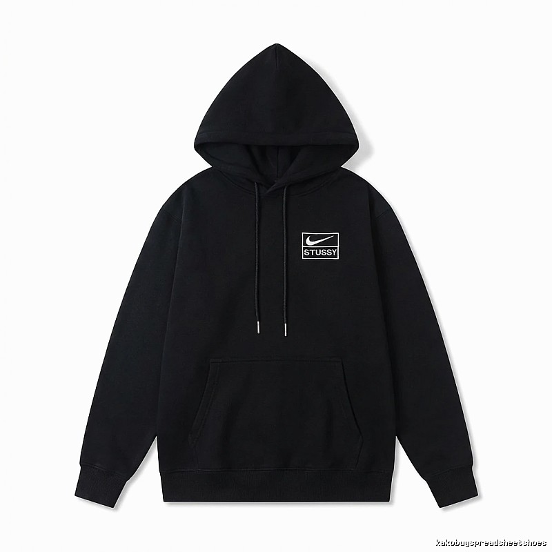 Stussy co-branded simple style black sweatshirt
