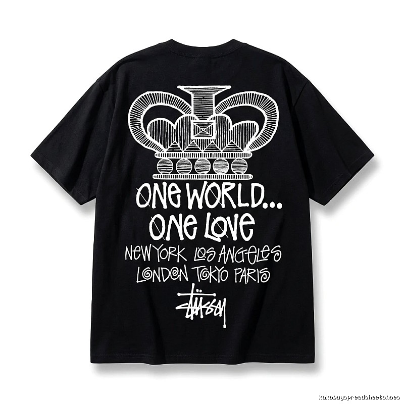 Stussy Crown Print Black T-shirt