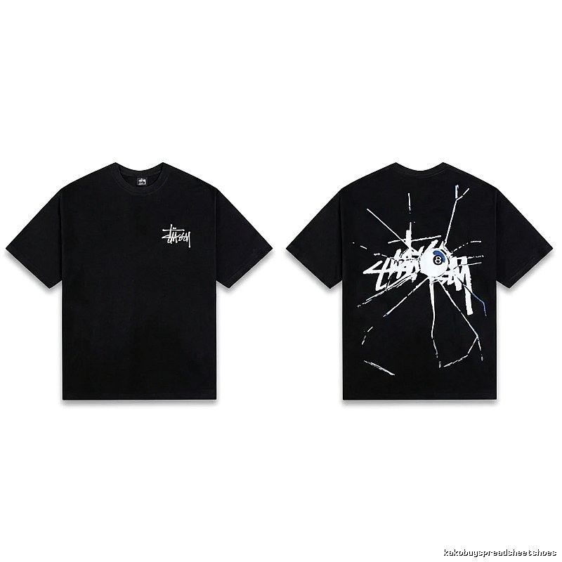 Stussy dark ripped style short-sleeve shirt