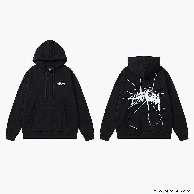 Stussy dark style black hoodie