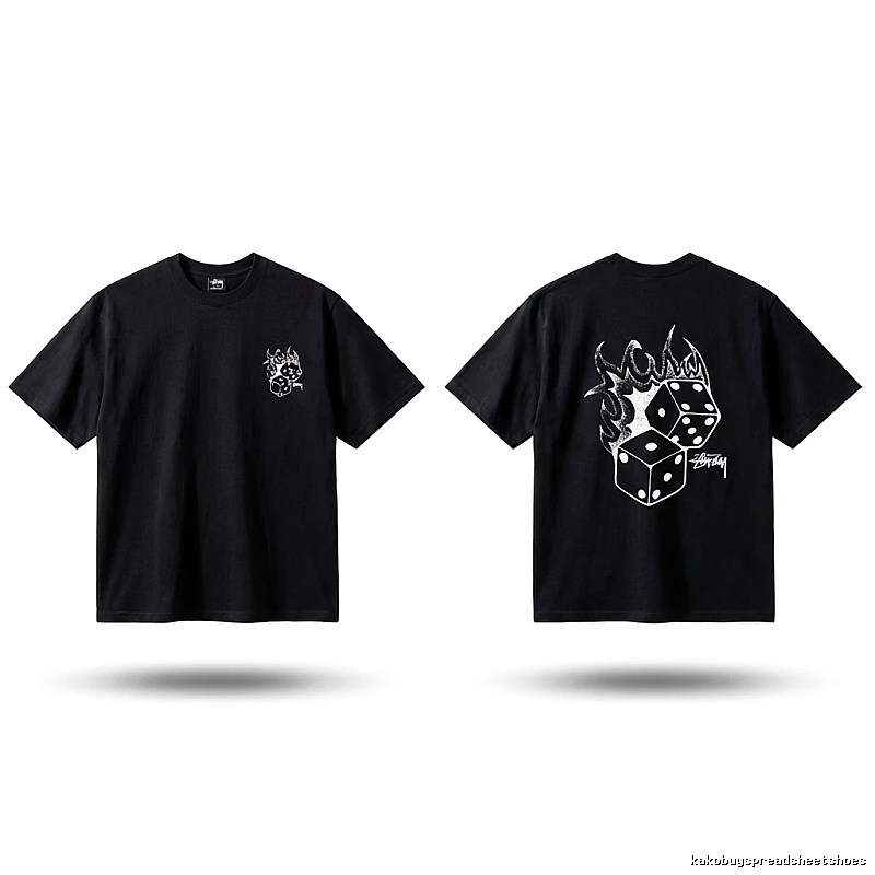 Stussy Dice Print Black T-shirt