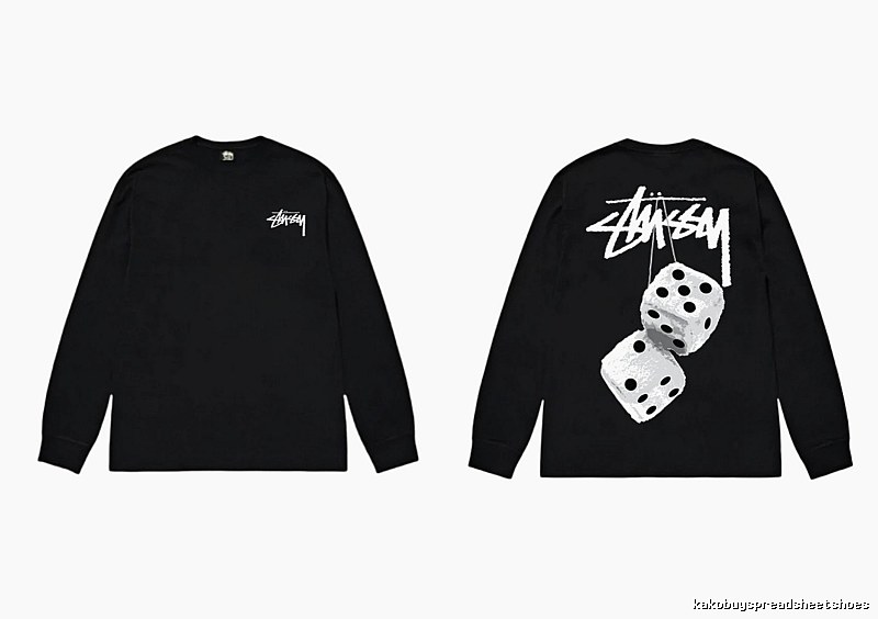 Stussy dice print style black long-sleeve