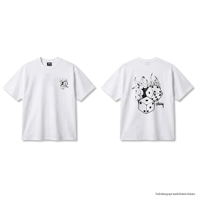 Stussy Dice Print Style White T-shirt