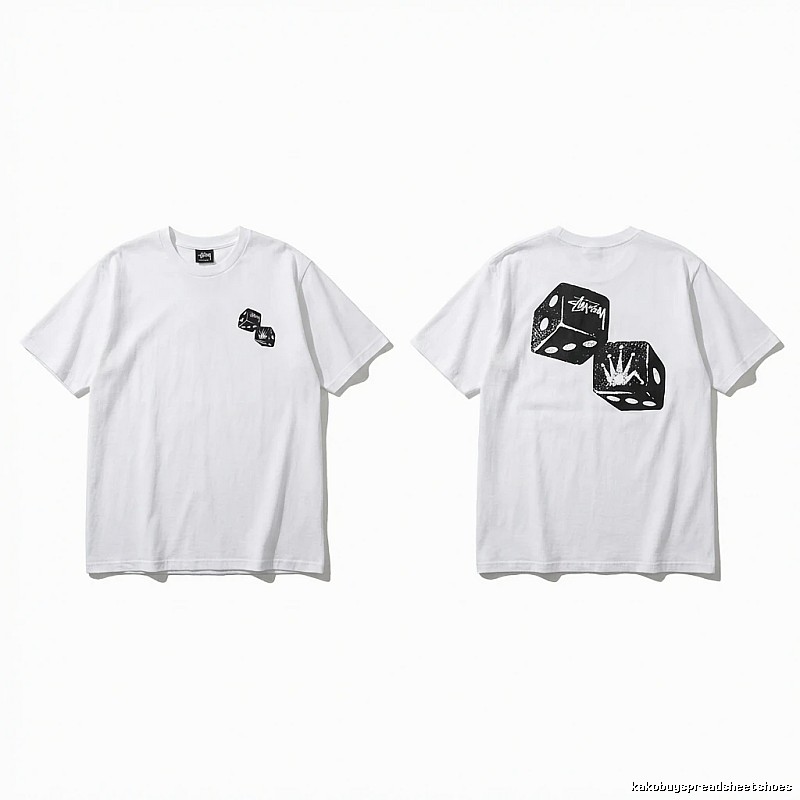 Stussy Dice Print White T-shirt