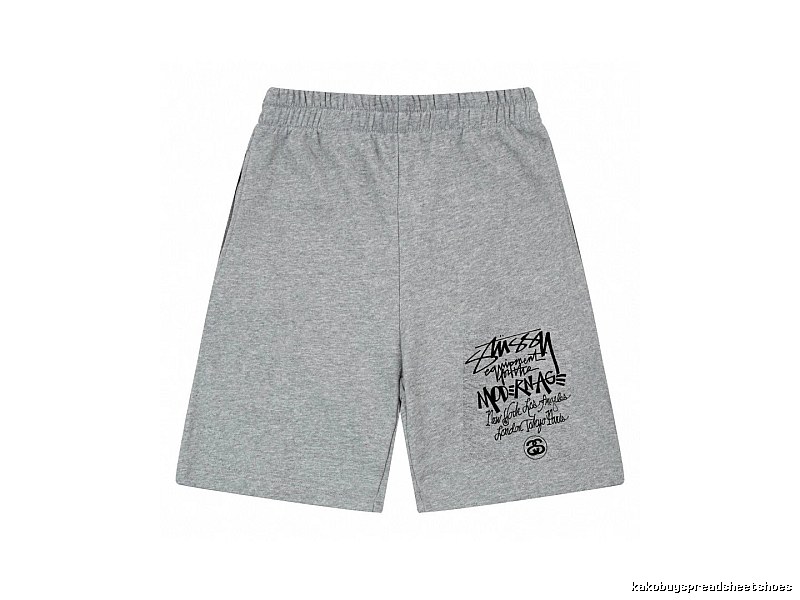 Stussy graffiti-style grey shorts