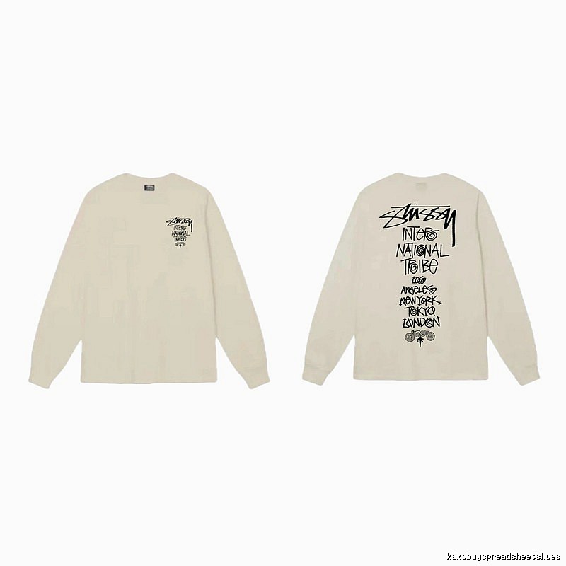 Stussy graffiti-style off-white long-sleeve
