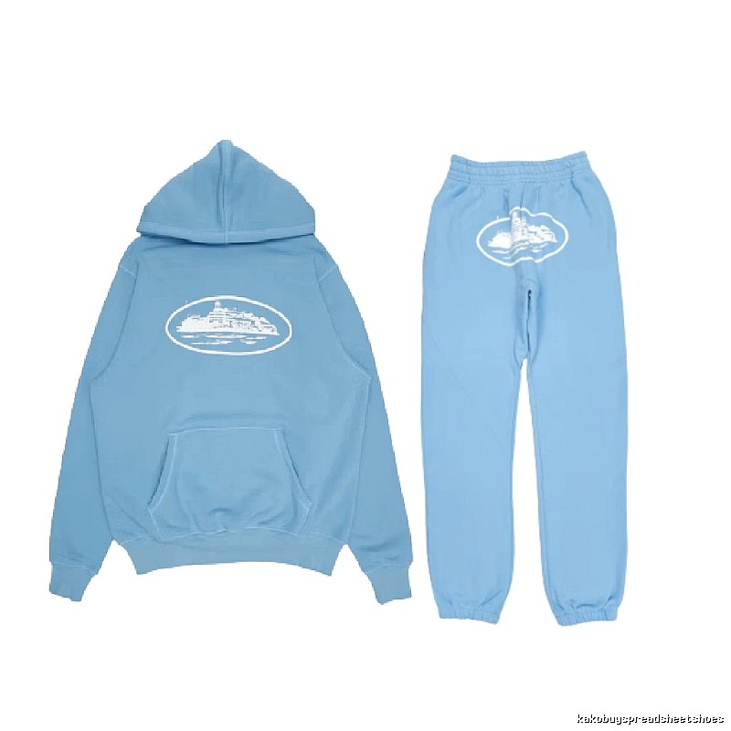 Stussy Matching Set Sky Blue Tracksuit Set Streetwear Look Logo