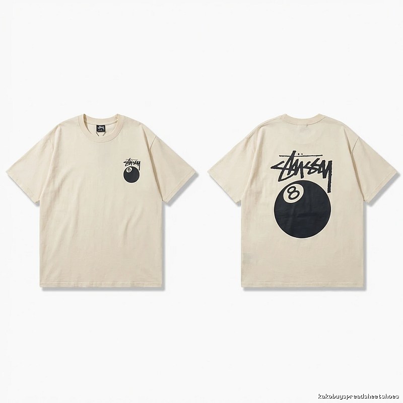 Stussy No.8 Ball Series Retro-Style T-Shirt