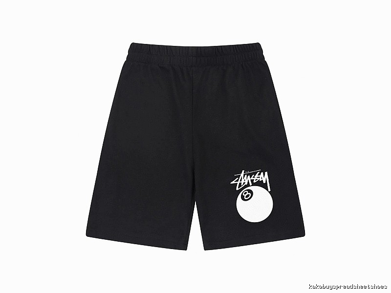 Stussy No.8 Ball Trend Brand Black Shorts
