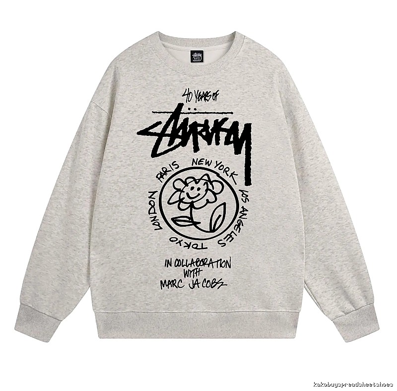 Stussy Oatmeal Style 539 Graphic SweatShirt Smart Casual
