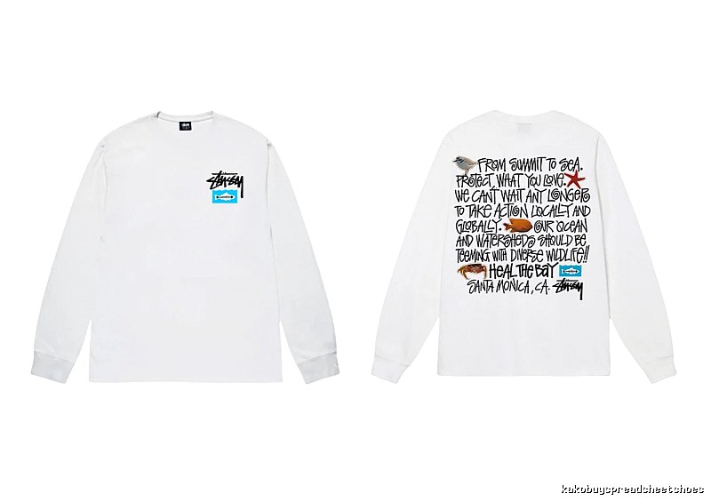 Stussy Ocean Style White Long-sleeve Shirt