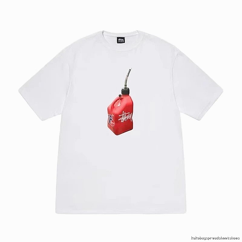 Stussy Patterned Graphic T-shirt Black White Stussy with Polished Detail