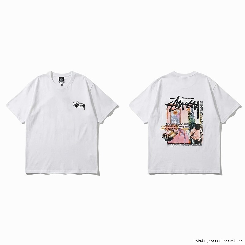 Stussy - printed casual white T - shirt