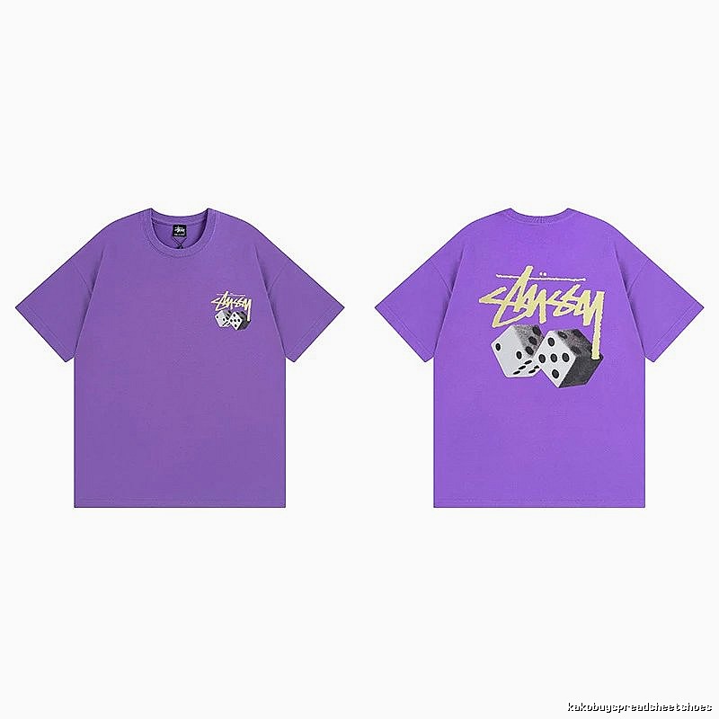 Stussy Purple Spider Graphic T-Shirt Campus Look Logo