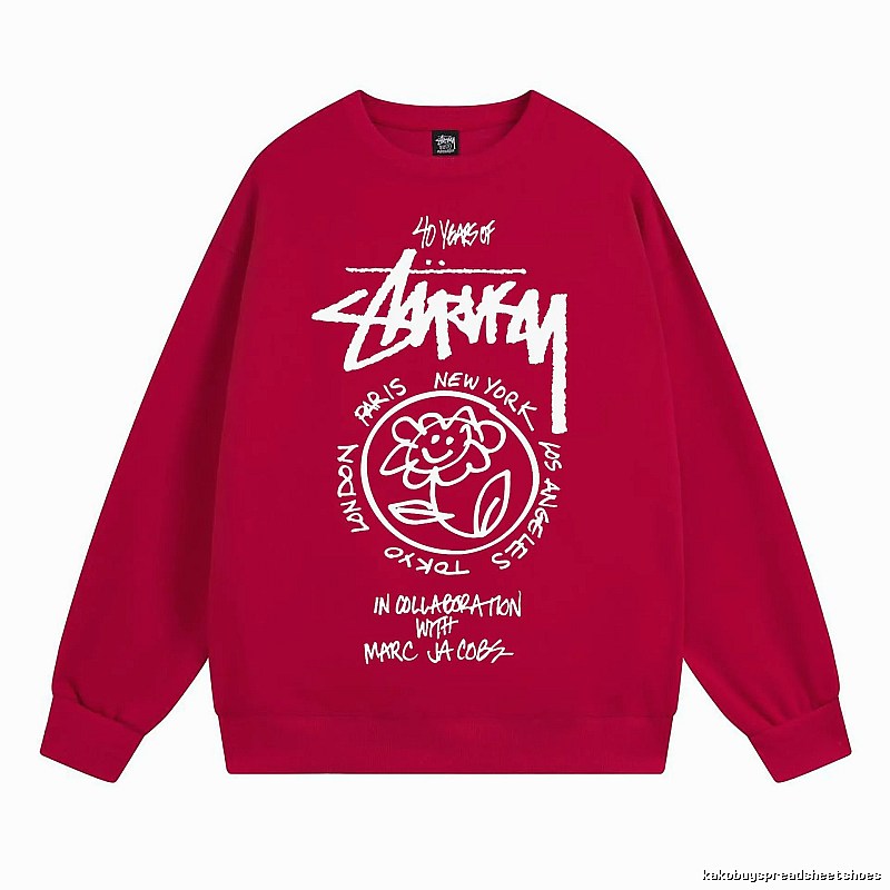 Stussy Red Style 539 Graphic SweatShirt Downtown Style