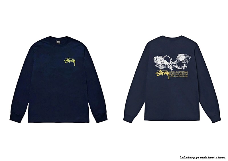 Stussy Skull Print Dark Style Long-sleeve