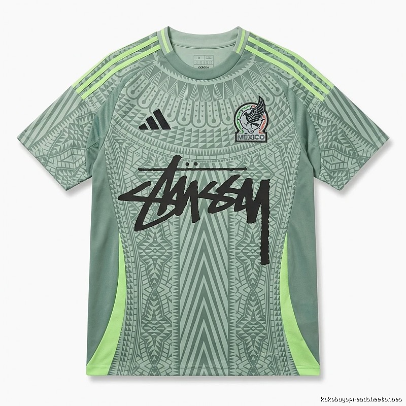 Stussy sporty gray-green short-sleeve