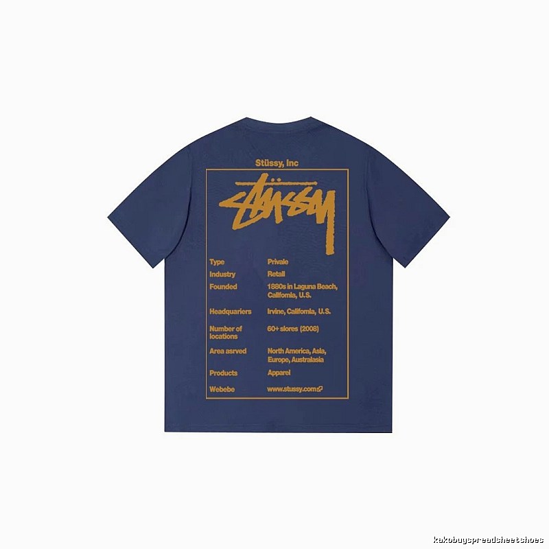 Stussy Streetwear Graphic T-shirt Black White Stussy with Logo Accent
