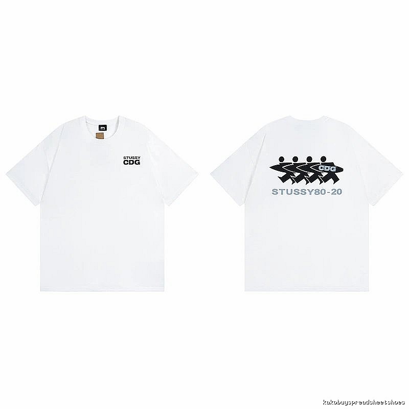 Stussy White Spider Graphic T-Shirt Clean Colorway Logo