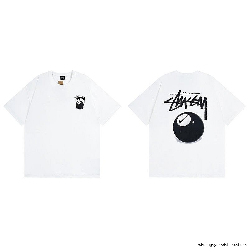 Stussy White Spider Graphic T-Shirt Statement Graphic Logo