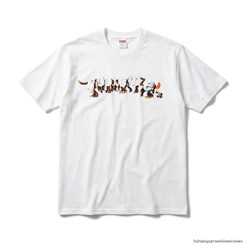 Supreme Animal Print Simple White T-shirt